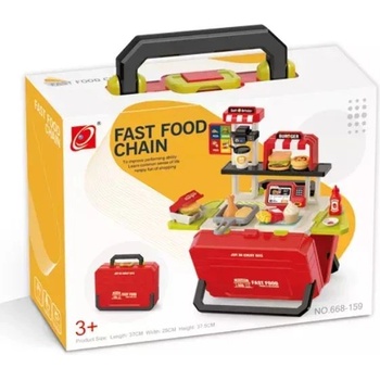 Man Yuk Toys Комплект играчки за бързо хранене в куфарче, 55 части (668-159)