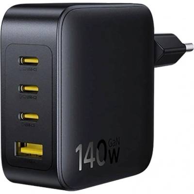 Baseus Захранване за ел. мрежа за мобилни устройства с 1xUSB-A и 3xUSB-C изходи с технология за бързо зареждане - Baseus EnerFill FH11 GaN Fast Wall Charger 140W (черен) (E0121J00)