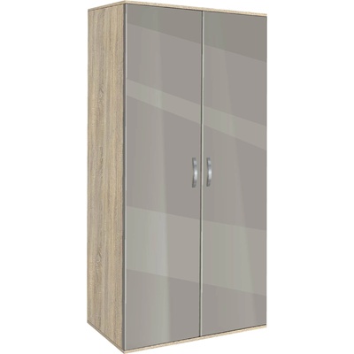 Bogdan Furniture G Двукрилен гардероб Memo. bg, модел BM-Ava 2, Гб сонома и сиво гланц