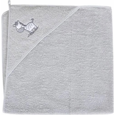 Ceba Baby Froté osuška s kapucí 100x100 cm Zebra celošedá – Zboží Dáma