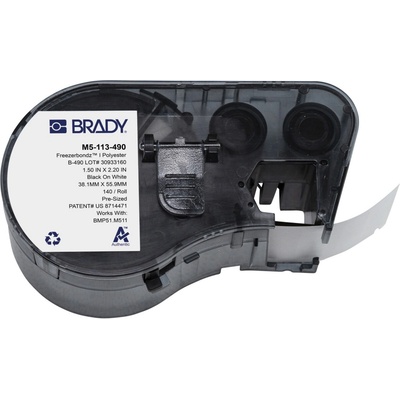 Brady M5-113-490 / 170890, 38.10 mm, Polyester, черно копиране / бял фон (170890)