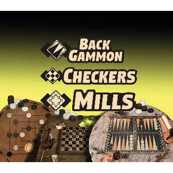 Backgammon + Checkers + Mills