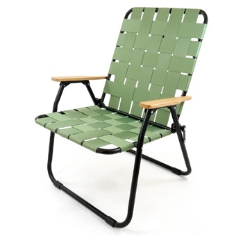 BasicNature Насладете се на стол за пътуване зелен (591520)