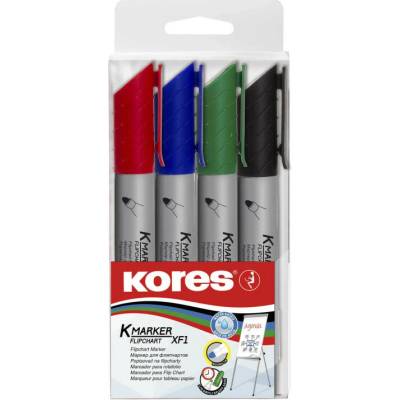 Kores Popisovač Kores K-Marker Flipchart - sada 4 ks / kulatý hrot – Hledejceny.cz