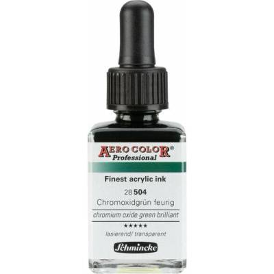 Schmincke Aero Color akrylový atrament Professional Standard 504 chromium oxide brilantná zelená