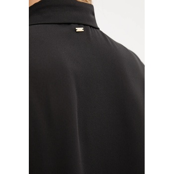 Gaudi Риза Gaudi дамска в черно със стандартна кройка с класическа яка 521FD45030 (521FD45030)