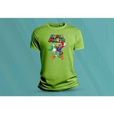 Sandratex dětské bavlněné tričko super mario 6. lime