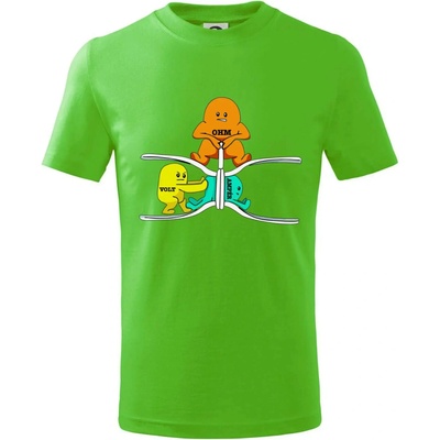 Elektrina v praxi tričko detské Apple Green