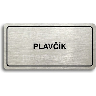ACCEPT Piktogram PLAVČÍK - stříbrná tabulka - černý tisk