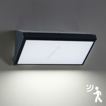 Brilagi - LED външно стенен осветител с сензор TRIANGLE LED/20W/230V черен (BG1020)