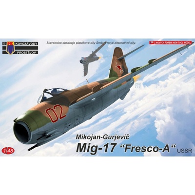 Kovozávody Prostějov Plastový model lietadlo KOVOZAVODY KPM4823 MiG-17 Fresco-A USSR 1:48