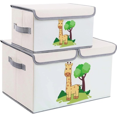 Ginger Home Комплект от 2 броя кутии за съхранение Ginger Home - Giraffe (SN04)