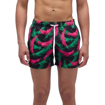 Sundek Бански гащета Sundek Elastic waist and darfeather print swimming shorts - Black (Black)