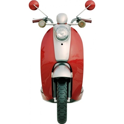 Nástěnná kovová cedule Scooter Red – 27x1x50 cm