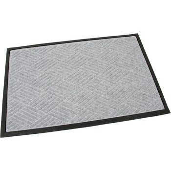 FLOMA Crossing Lines Šedá textilná gumová čistiace vstupná rohož 60 cm x 90 cm x 1 cm