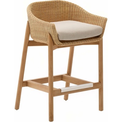 Kave Home Galea 75 cm židle z umělého ratanu Zahradní barová