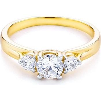 Savicki Zásnubný prsteň dvojfarebné zlato so zirkónmi C 16026 PI