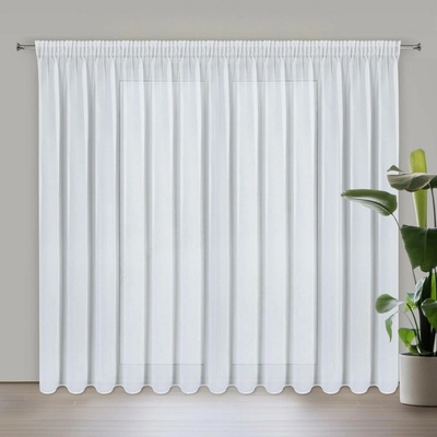 EUROFIRANY ZÁCLONA NA PÁSCE ARLETA 350X270 CM BÍLÁ