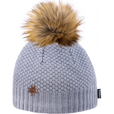 Kama pletená merino čepice A155 světle šedá