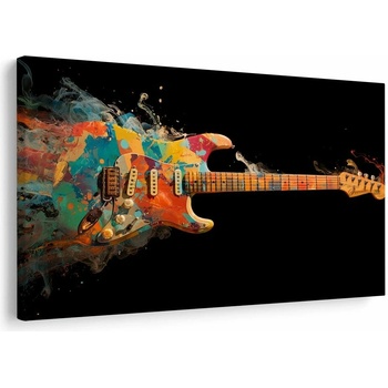 Obraz gitara v farebnom víre
