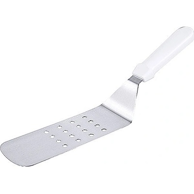 Špachtle perforovaná s rukojetí z umělé hmoty 200x75x400 mm | CONTACTO, 4062/350 inox;bílá