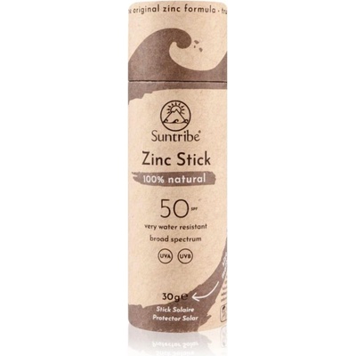 Suntribe Sports Zinc Stick минерална защитна пръчица за чувствителни места SPF 50 Cocoa Tint 30 гр