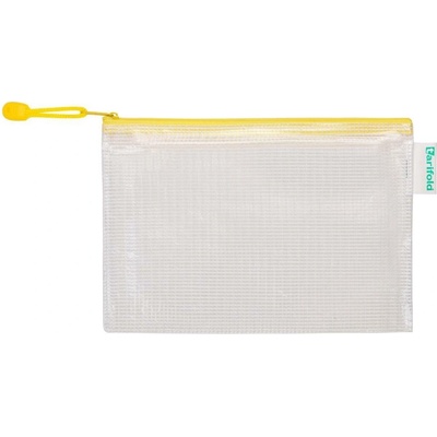 Obálka se zipem djois, A6, PVC síťovina, žlutá, 8 ks