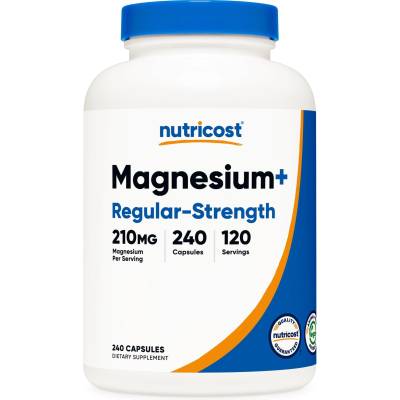 Nutricost Magnesium+ Regular Strength, 240 капсули, Nutricost (57137 (583101) NC)