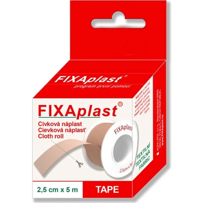 Fixaplast Cievková náplasť 2,5 cm x 2 m textilná 1 ks