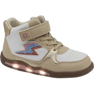 Beppi Детски боси светещи боти beppi casual boot infanti, бежово-бели - 26