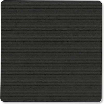 LIND Podtácek Square Corduroy černý inkoust kůže 10x10cm