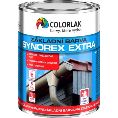 Colorlak Synorex Extra S2003 základná antikorózna farba na železo a ľahké kovy 0,6L bažinová