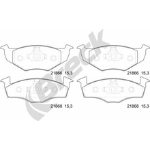 Sada brzdových platničiek kotúčovej brzdy ( na jednu nápravu) BRECK 21866 00 702 00 21866 00 702 00