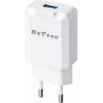DeTech Мрежово зарядно устройство DeTech DE-36, 5V/1A 220V, 1 x USB, Бял - 40537