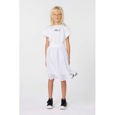 KARL LAGERFELD Детска пола Karl Lagerfeld в бяло среднодълга разкроена (Z30061.156.162)