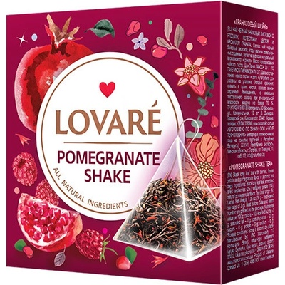Lovaré Pomegranate Shake čierny čaj 15 pyramíd