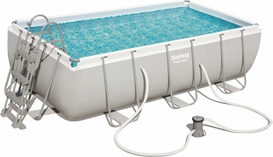 bazén s kartušovou filtráciou a schodíkmi