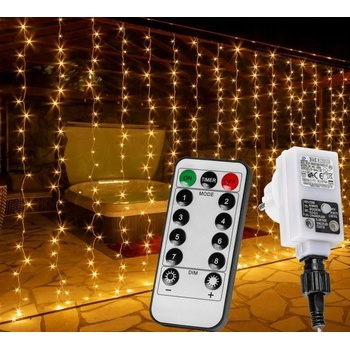 Voltronic 59572 Vánoční osvětlení světelný závěs 3x6 m teple bílá 600 LED