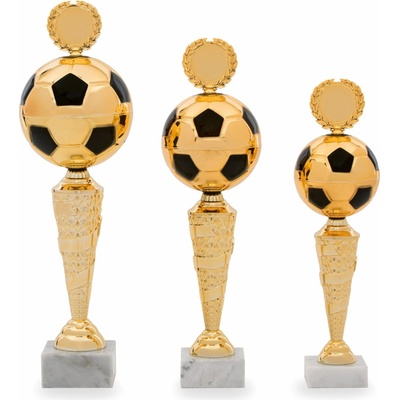 Pohár EDICE FOTBAL výška 43 cm zlatý černý