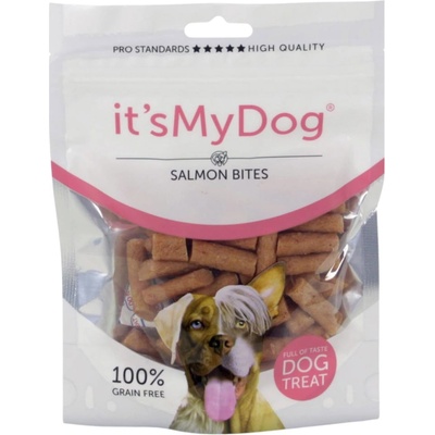 It's My Dog It`s My Dog - Лакомство за кучета, без зърно, вкусни хапки със сьомга, 85гр