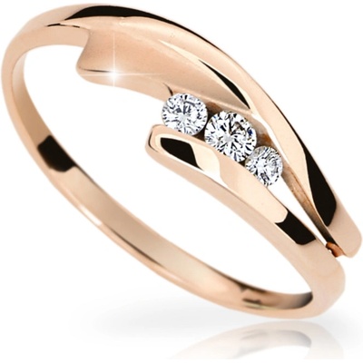 Zodiax Zlatý dámský prsten se zirkony 1835 růžové zlato