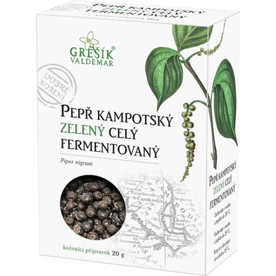 Grešík Pepř kampotský zelený celý fermentovaný 20 g – Hledejceny.cz