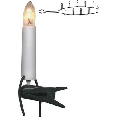 Star Trading Sada 16 LED svíček na vánoční stromeček výška 11 cm Inne - zelená
