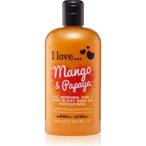 I Love Cosmetics Mango & Papaya душ гел с балончета за жени 500 мл