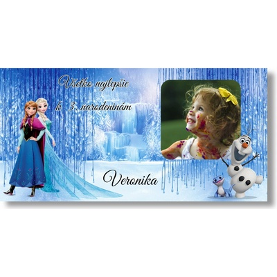 Personal Narodeninový banner s fotkou - Frozen Rozmer banner: 130 x 65 cm