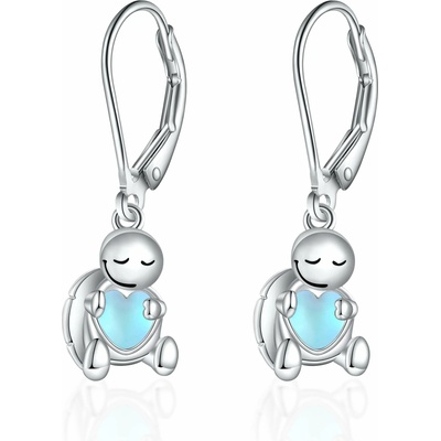 Olivie strieborné náušnice MESAČNÁ KORYTNAČKA 8152