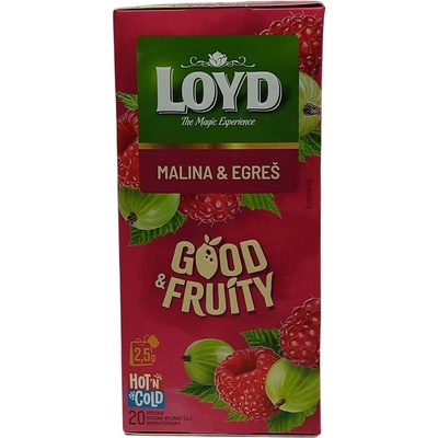 LOYD Good & Fruit malina & egreš 20 x 2,5 g