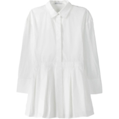 Bershka Рокля тип риза бяло, размер S