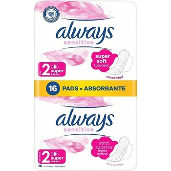 Always Platinum Super Menštruačné Vložky s Krídelkami 16 ks