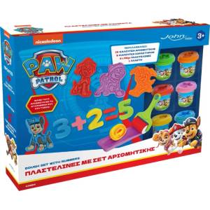 John Hellas Paw Patrol Plasteline John Dough Set With Numbers (03986pm)